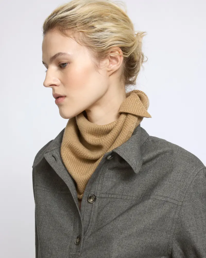 100% cashmere knit bandana