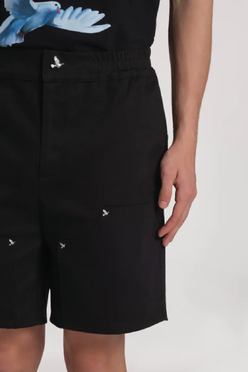 3.PARADIS Twill Shorts BLACK