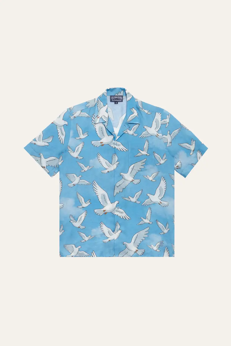 3.PARADIS x Vilebrequin - Flying Doves SS Button Shirt