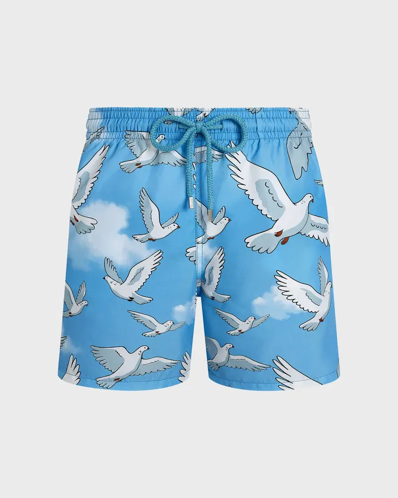 3.PARADIS x Vilebrequin - Flying Doves Swim Shorts