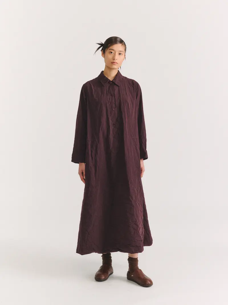 A LINE DRESS - PAPER COT - EBONY