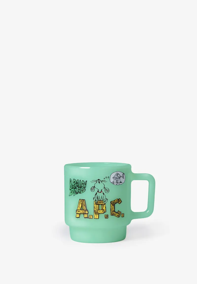 A.P.C. x Brain Dead Becher aus Milchglas