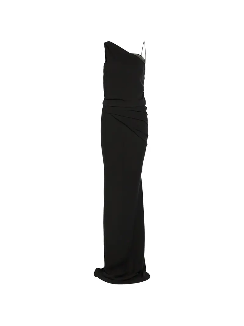 Aaron Esh One Shoulder Twist Drape Dress