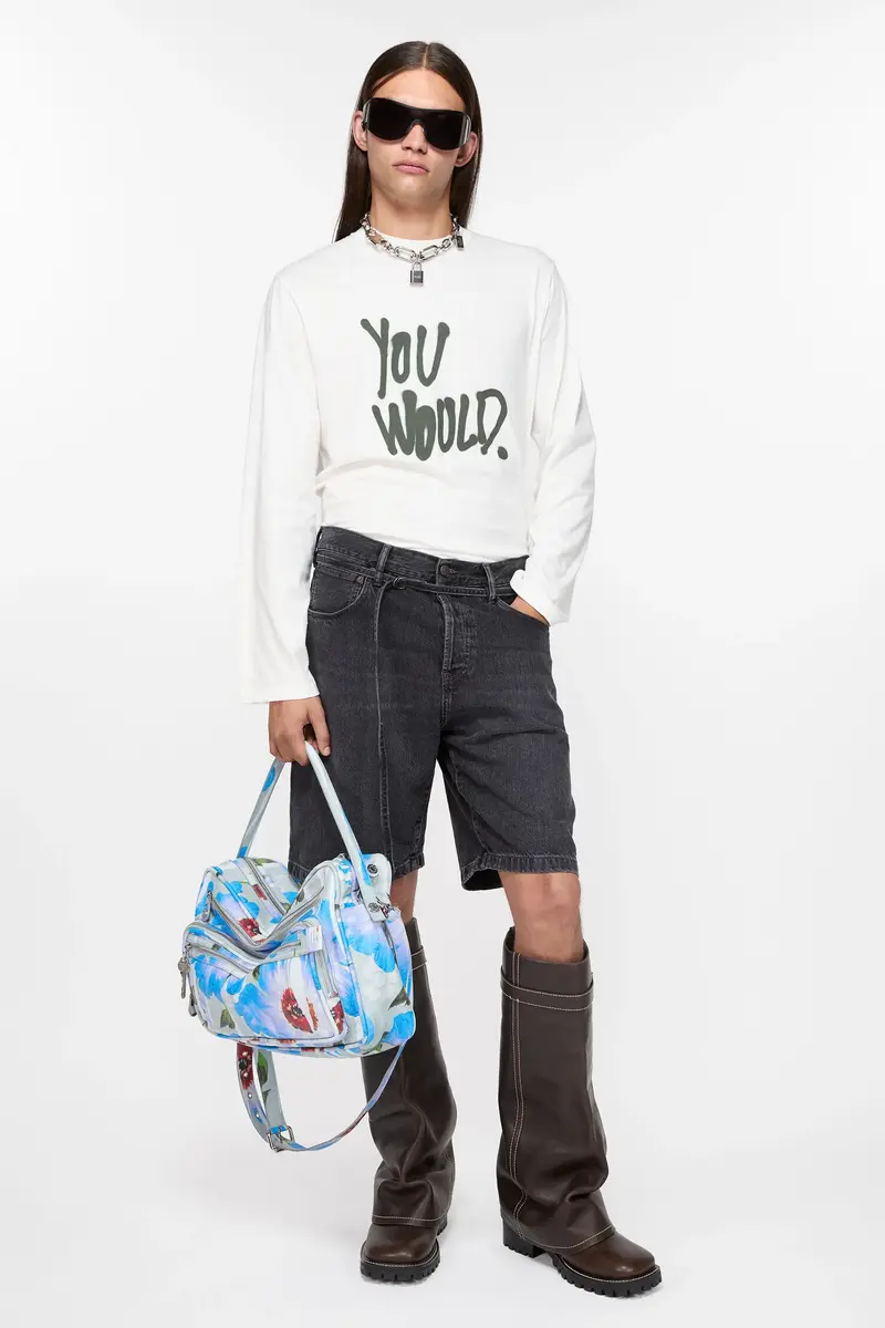 Acne Studios denim shorts black