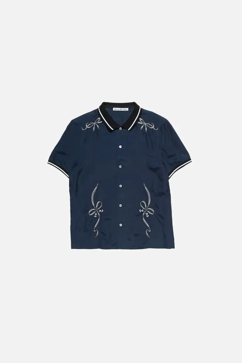 Acne Studios Embroidered Navy Shirt BB0662