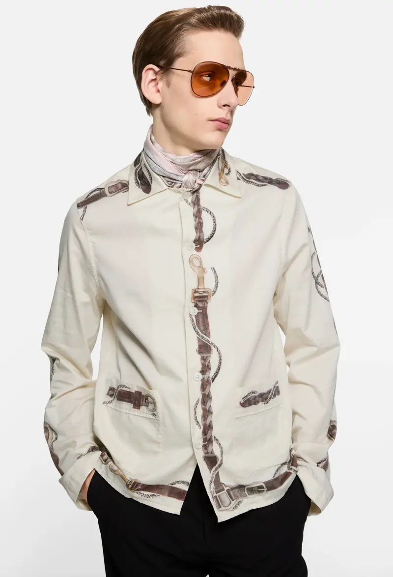 Acne Studios RW-MN-SHIR000029 Horse print overshirt