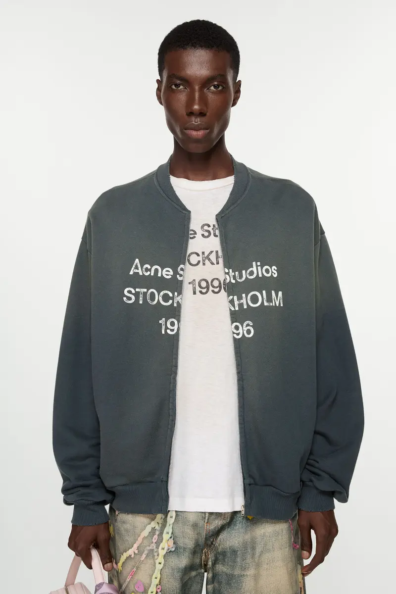 Acne Studios Zip sweater logo