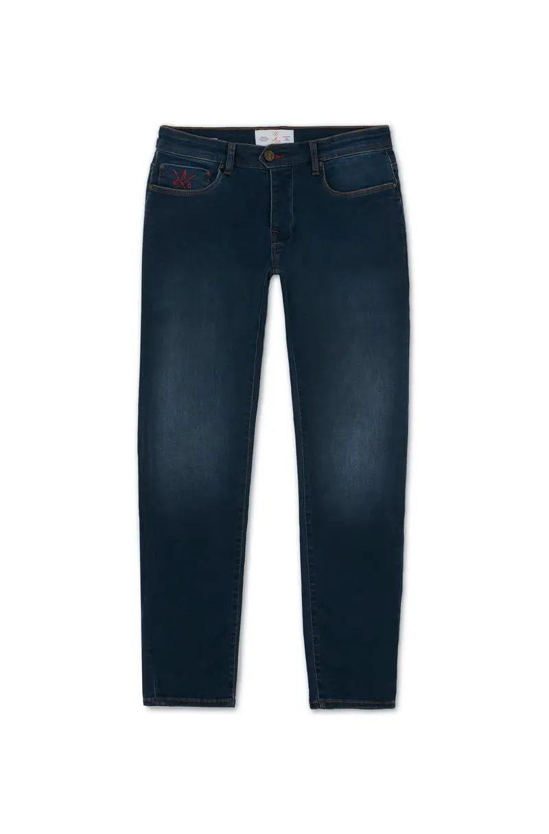 AD 02 Denim - Dark Blue/ Red