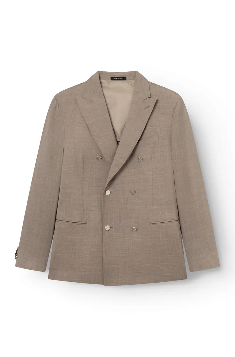 AD 150 - Blazer Croisé Laine Froide Beige