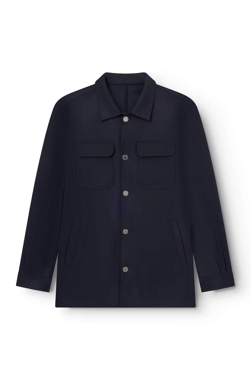 AD 153 - Veste en Laine Mérinos Marine