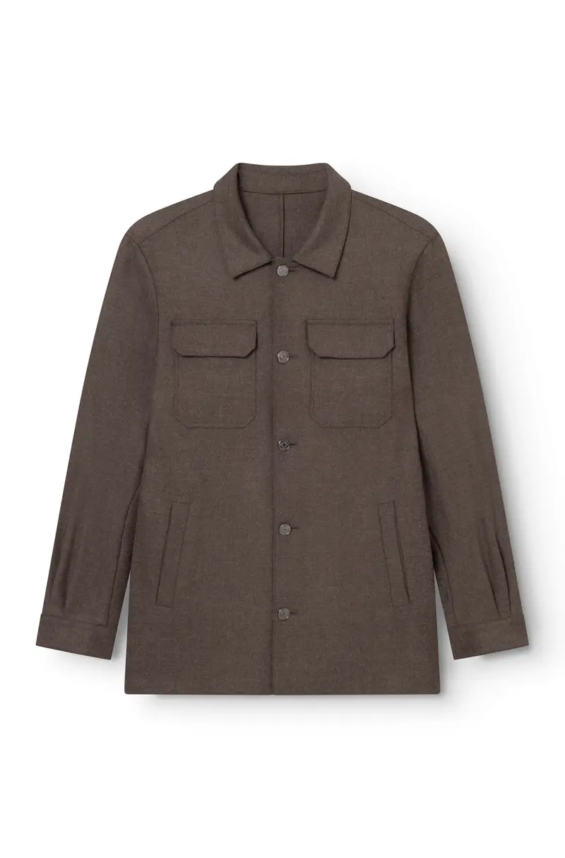 AD 153 - Veste en Laine Mérinos Marron