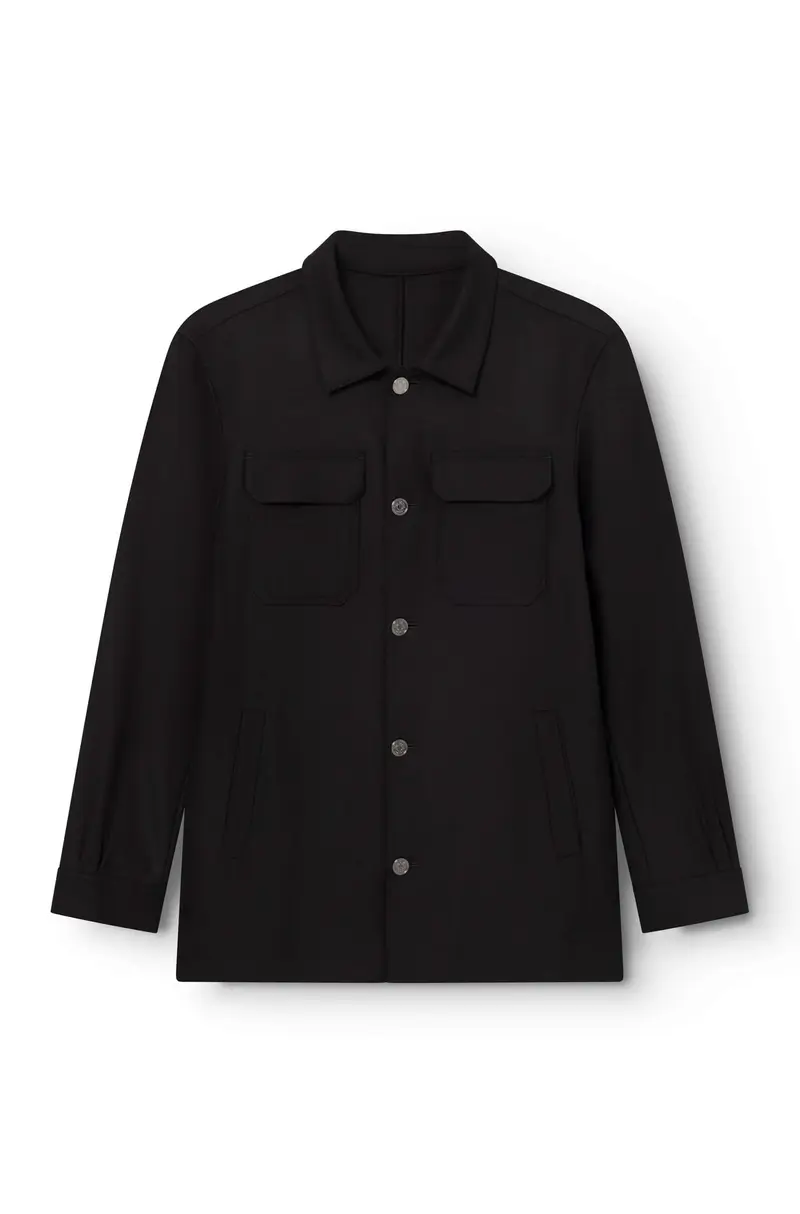 AD 153 - Veste en Laine Mérinos Noire