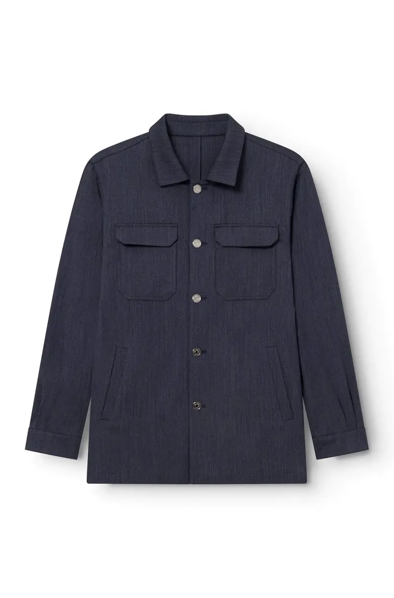 AD 153 - Veste en Laine Vierge Indigo