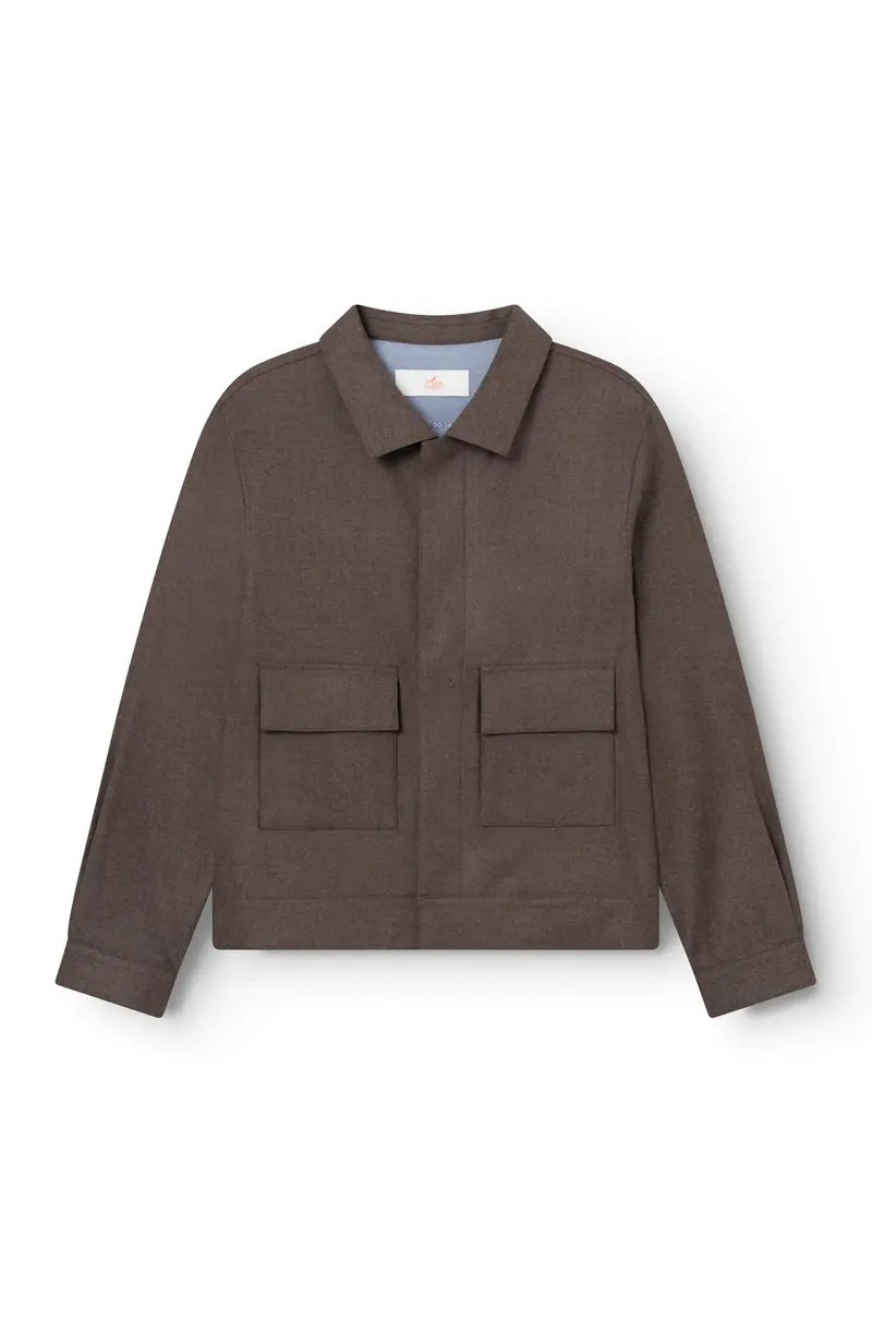 AD 178 - Blouson en Laine Mérinos Marron