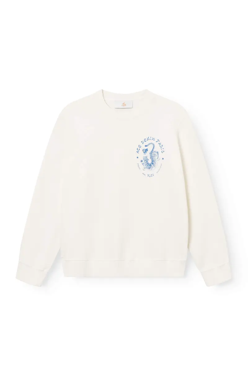 AD 191 - Sweat Jersey Ace Blanc Cassé