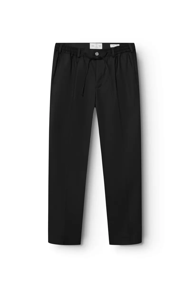 AD 37 - Pantalon en Drap de Laine Noir