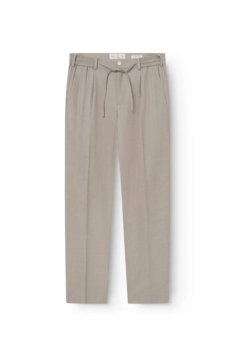 AD 47 - Pantalon Ample en Laine Mérinos Beige