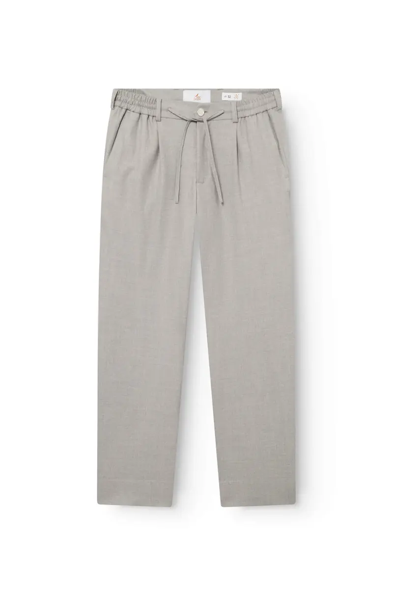 AD 47 - Pantalon Ample en Laine Mérinos Gris clair