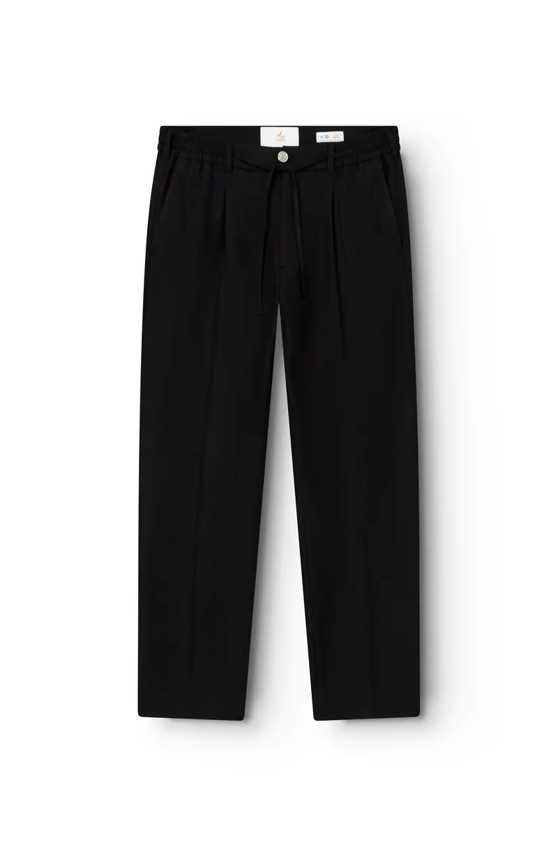 AD 47 - Pantalon Ample en Laine Mérinos Noir