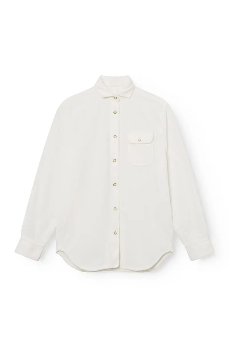AD 89 - Surchemise en Velours Blanc Cassé