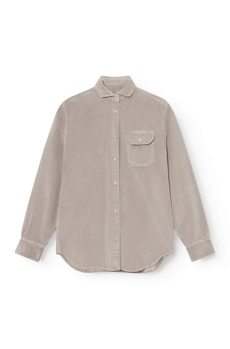 AD 89 - Surchemise en Velours Gris Cendré
