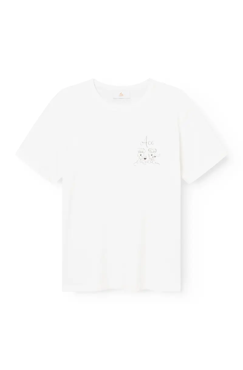 AD 95 - T-Shirt Ace's Dogs Blanc