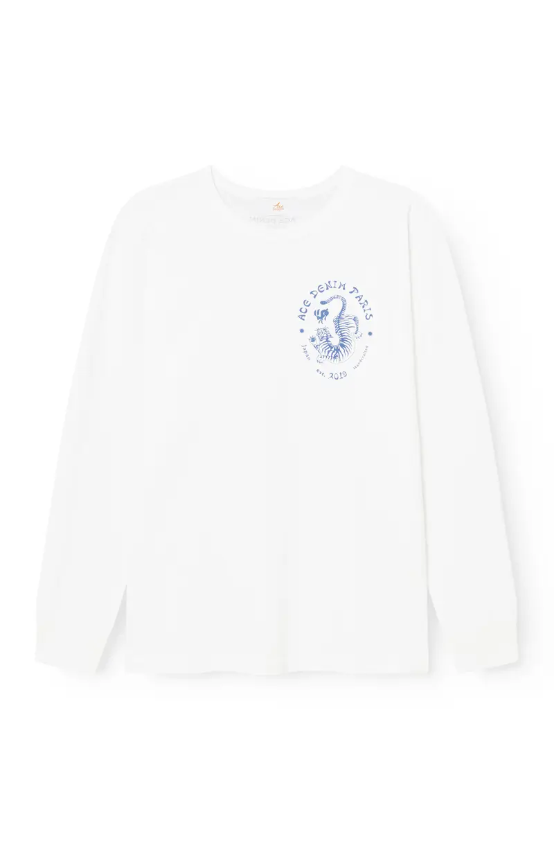 AD92 - T-shirt Manches Longues Blanc