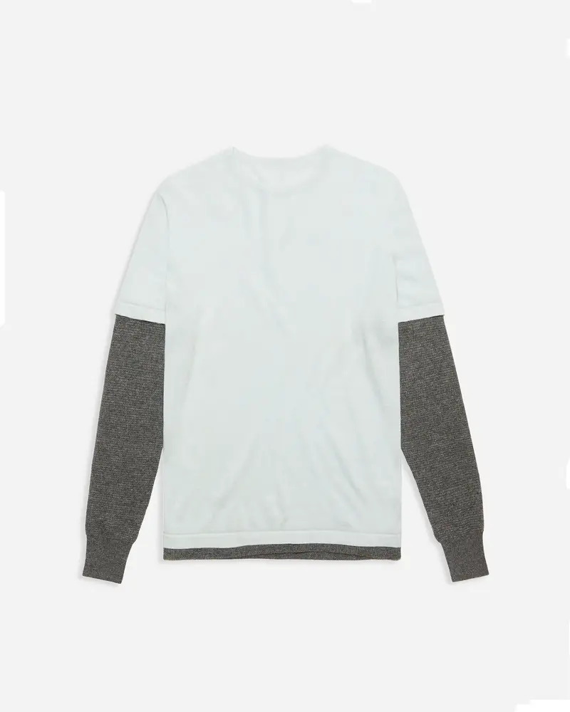 Adrian cashmere baby blue kai double layer