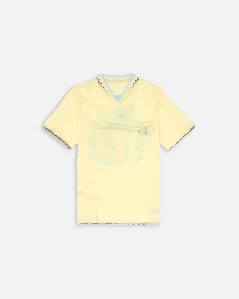 Adrian Cashmere yellow stadio tee