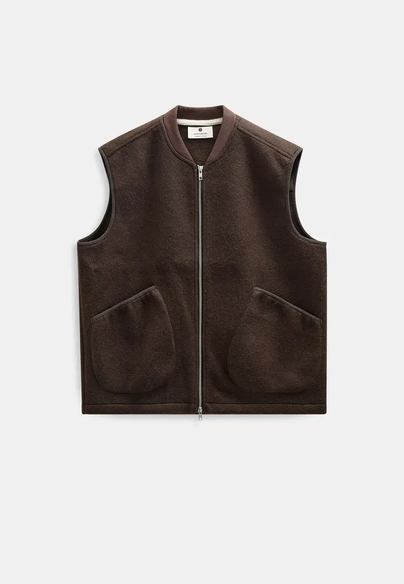 AKROBIN BOILED WOOL GILET