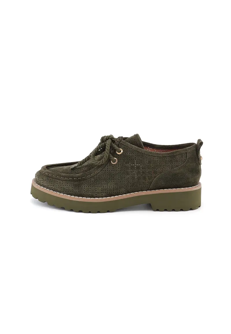 ALPINA - Derbies en cuir kaki