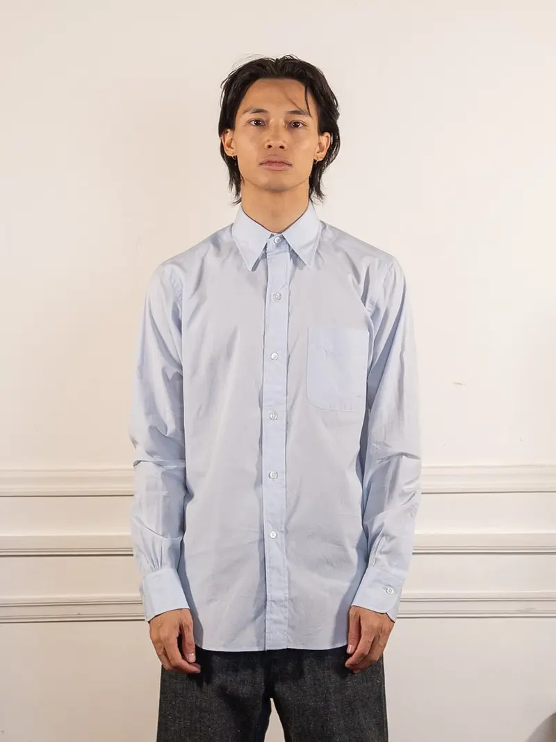 Ametora Straight Collar Selvedge Poplin Blue