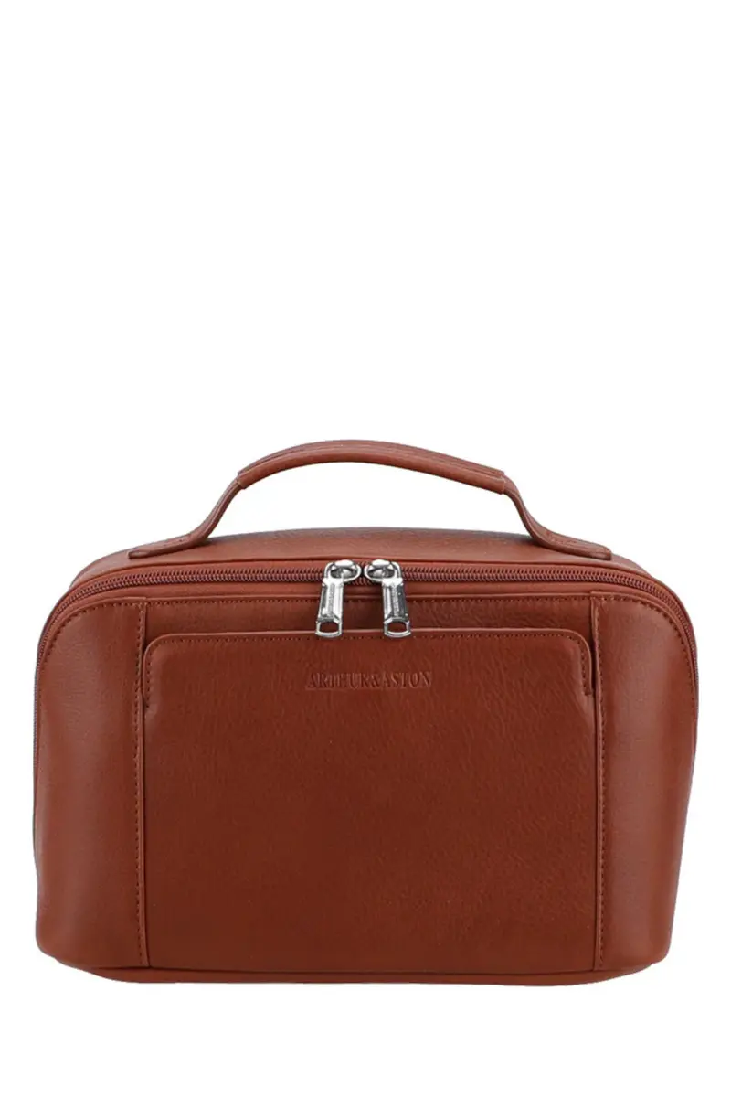 Ange – Vanity de voyage femme en cuir pleine fleur – Arthur & Aston