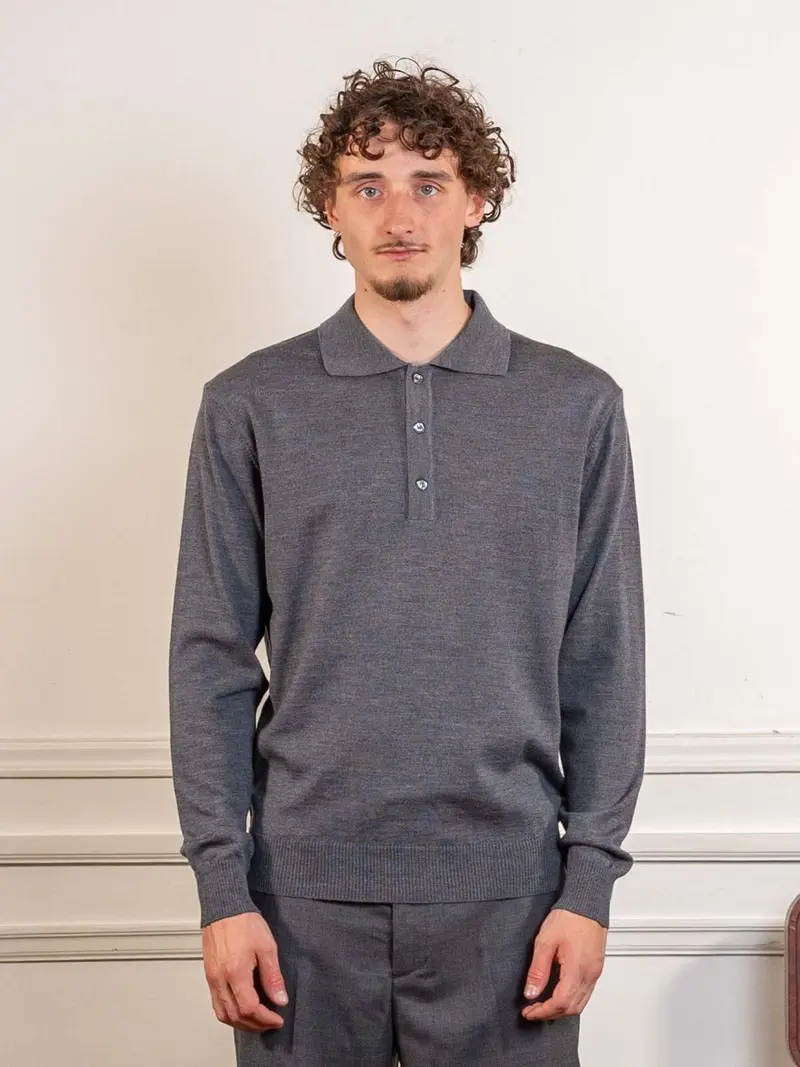 ANOTHER POLO SHIRT 2.0, LIGHT GREY MELANGE