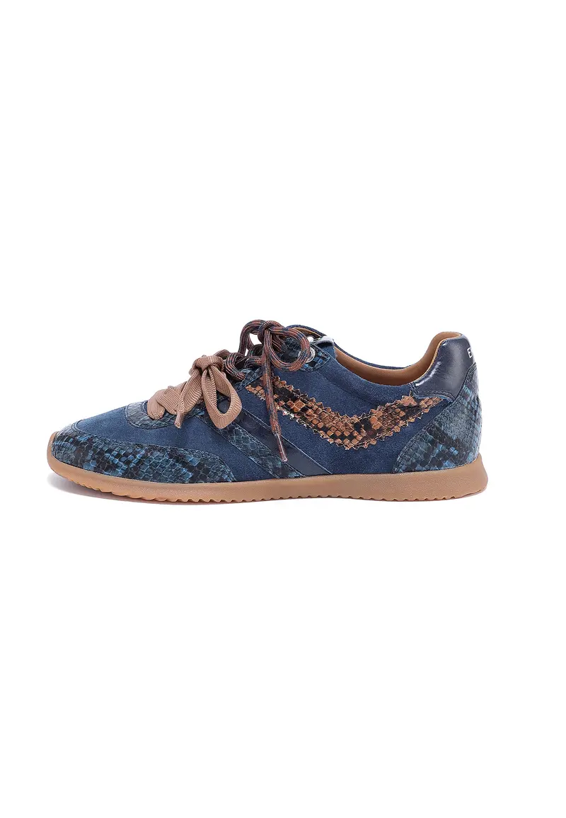 ARRIETTY - Baskets Effet Python Marine