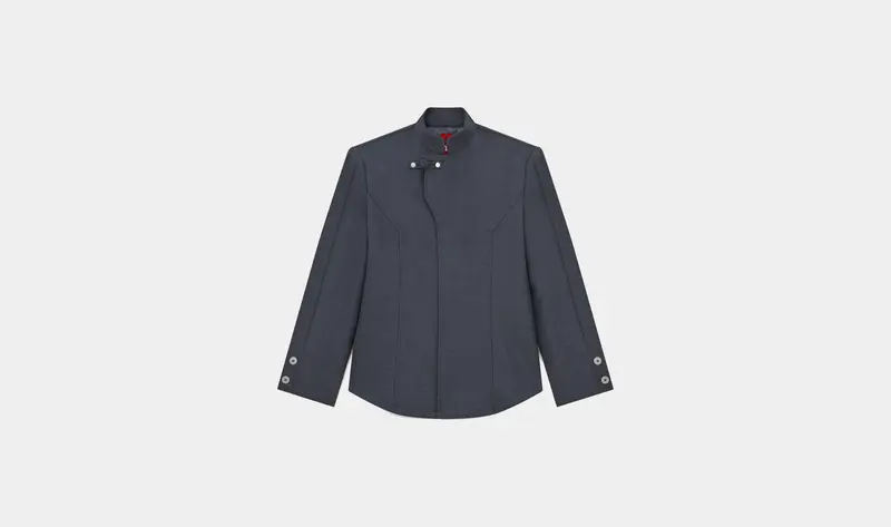 ASHEN SKY MA GUA ASYMETRICAL OVERSHIRT