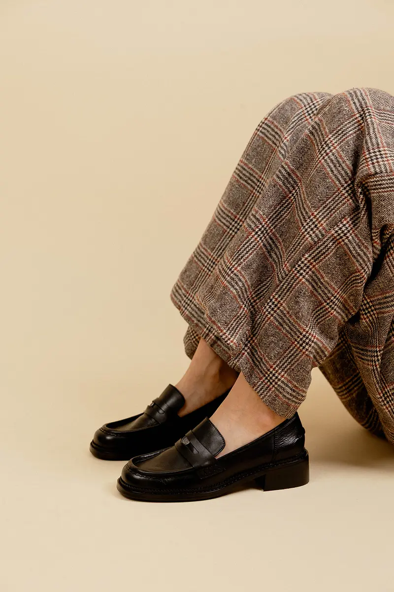 ATLANTA - Mocassins en cuir Noir