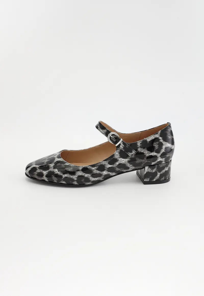 BALLERINES DORIE - LÉOPARD NOIR VERNI