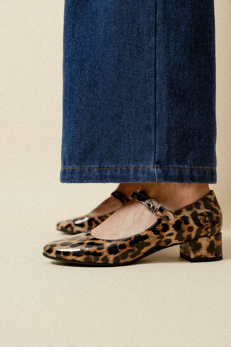 BALLERINES DORIE - LÉOPARD VERNIS