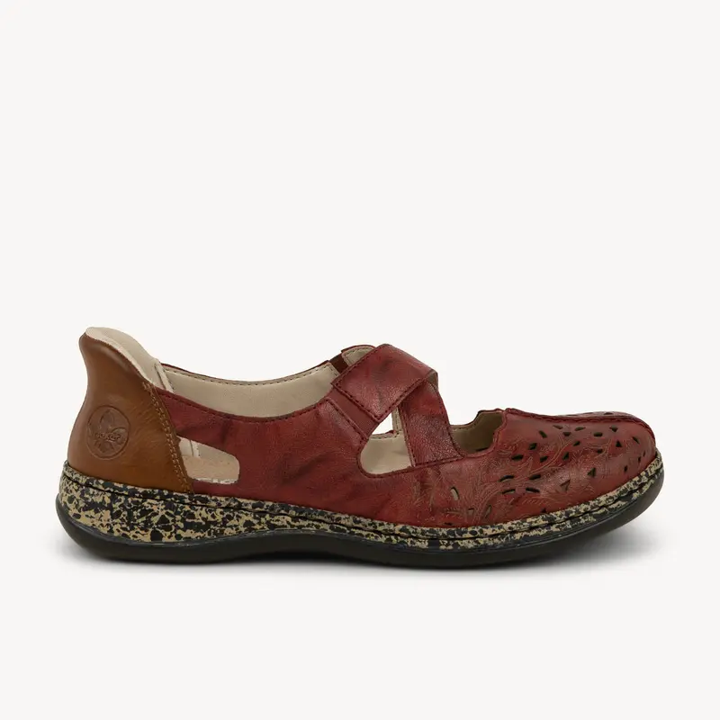 Ballerines et babies 46352 - RIOPA RIEKER Femme Rouge