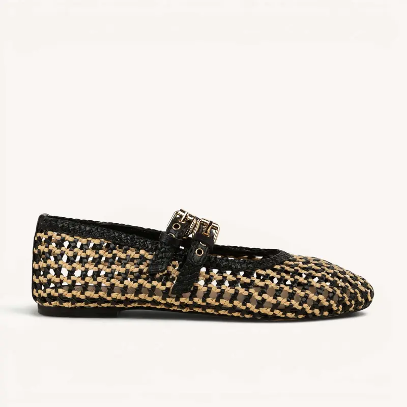 Ballerines et babies D47003 - INUEBAL INUOVO Femme Noir
