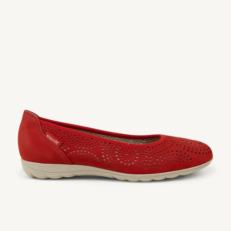Ballerines et babies ELSIE PERF MEPHISTO Femme Rouge