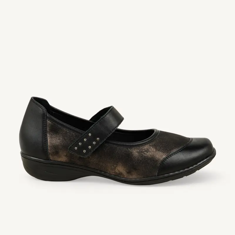 Ballerines et babies INTERIBE GEOLLAMY Femme Noir