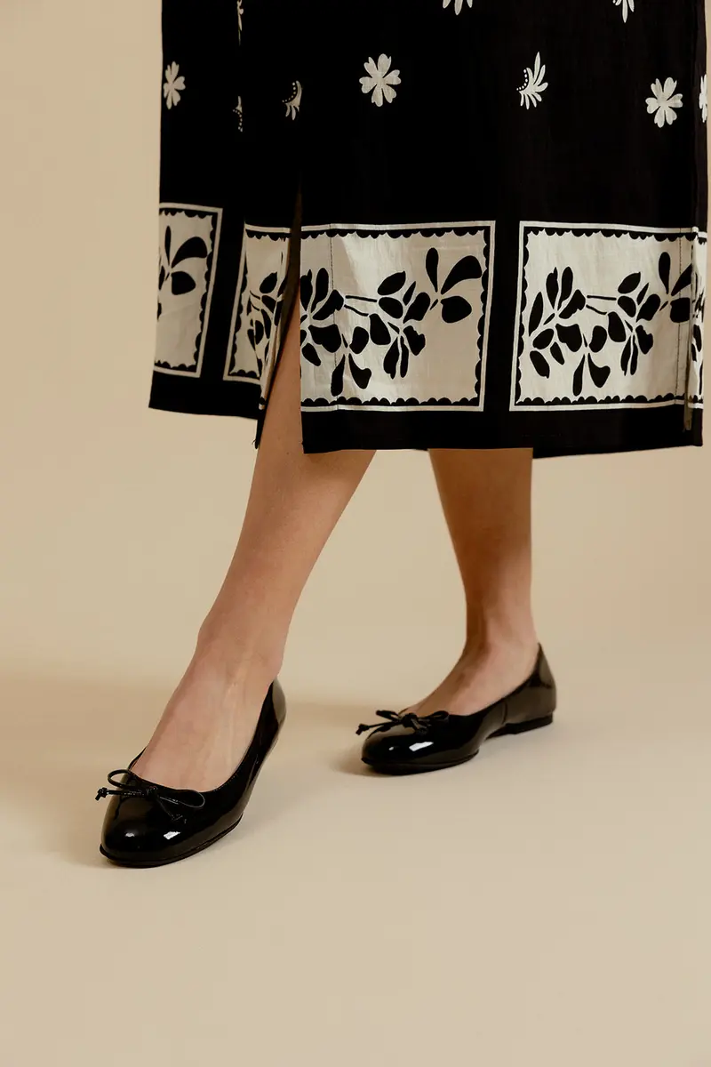 BALLERINES JULINE - NOIR VERNI