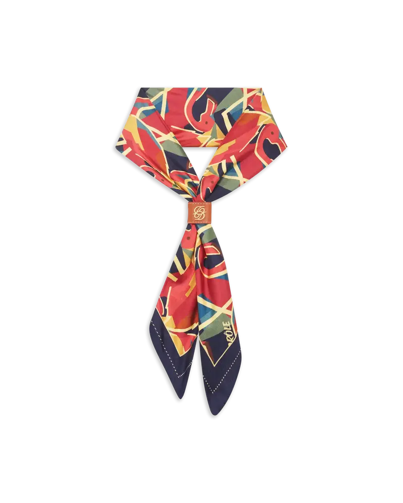 Bandana print Flamingo silk