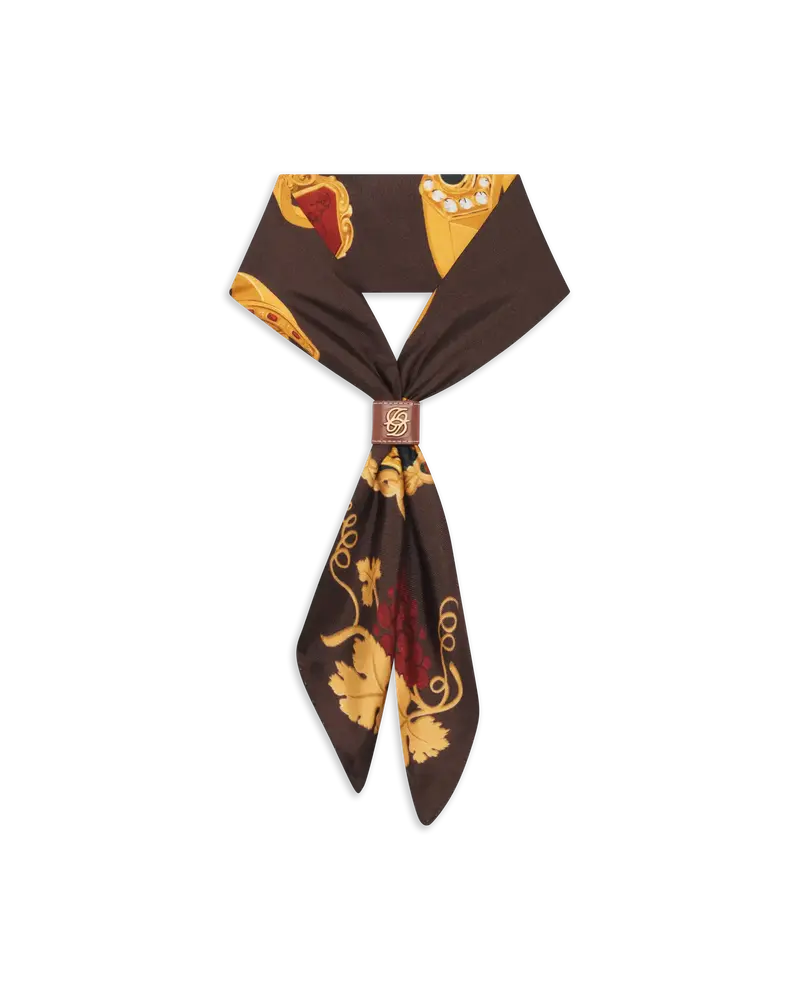 Bandana print rings silk