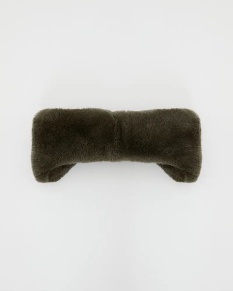 Bandeau en fourure de lapin rex