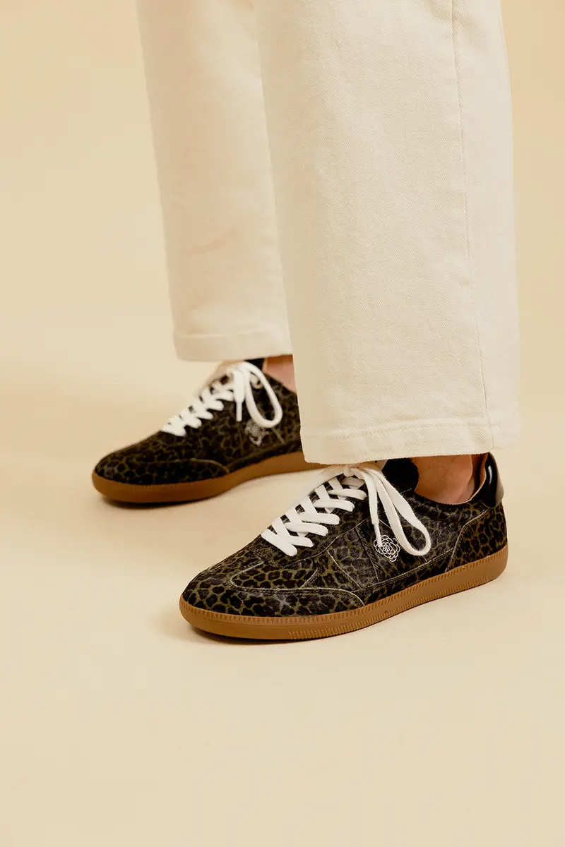 BASKETS CHERRY - LEOPARD KAKI