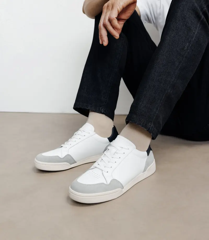 Baskets en cuir blanc