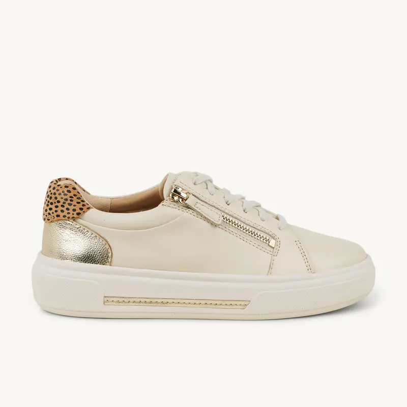 Baskets HOLLYROSE ZIP CLARKS Femme Beige